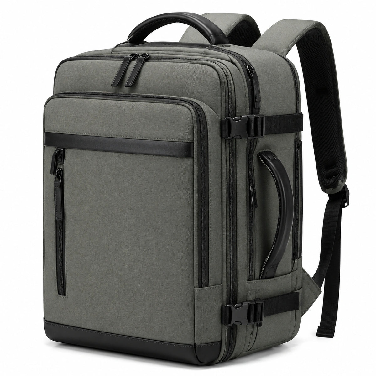 Sac à dos 45 x 30 x 20 cm en tissu synthétique gris pour voyage avec compartiments