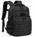Sac à dos 30 x 20 x 45 cm en polyester noir pour randonnée style tactique à compartiments