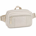 Sac banane 30 x 10 x 17 cm en polyester beige pour rangement urbain à compartiments