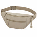 Sac banane 30 cm en tissu synthétique beige pour rangement quotidien style minimaliste