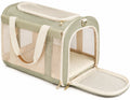 Sac de transport pour animal 45 x 28 x 28 cm en tissu vert avec maille aérée et tapis intérieur