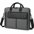 Sacoche ordinateur portable 40 cm en polyester gris avec bandoulière
